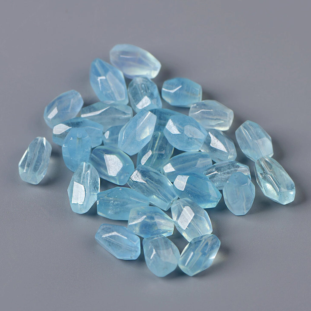 天然海蓝宝随行切面随行diy水晶手链饰品配件材料项链水晶散珠