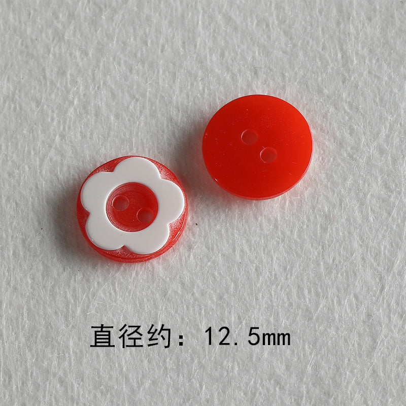 Resin color all-match niche buttons loose beads bracelet necklace mobile phone chain beads diy accessories material beads