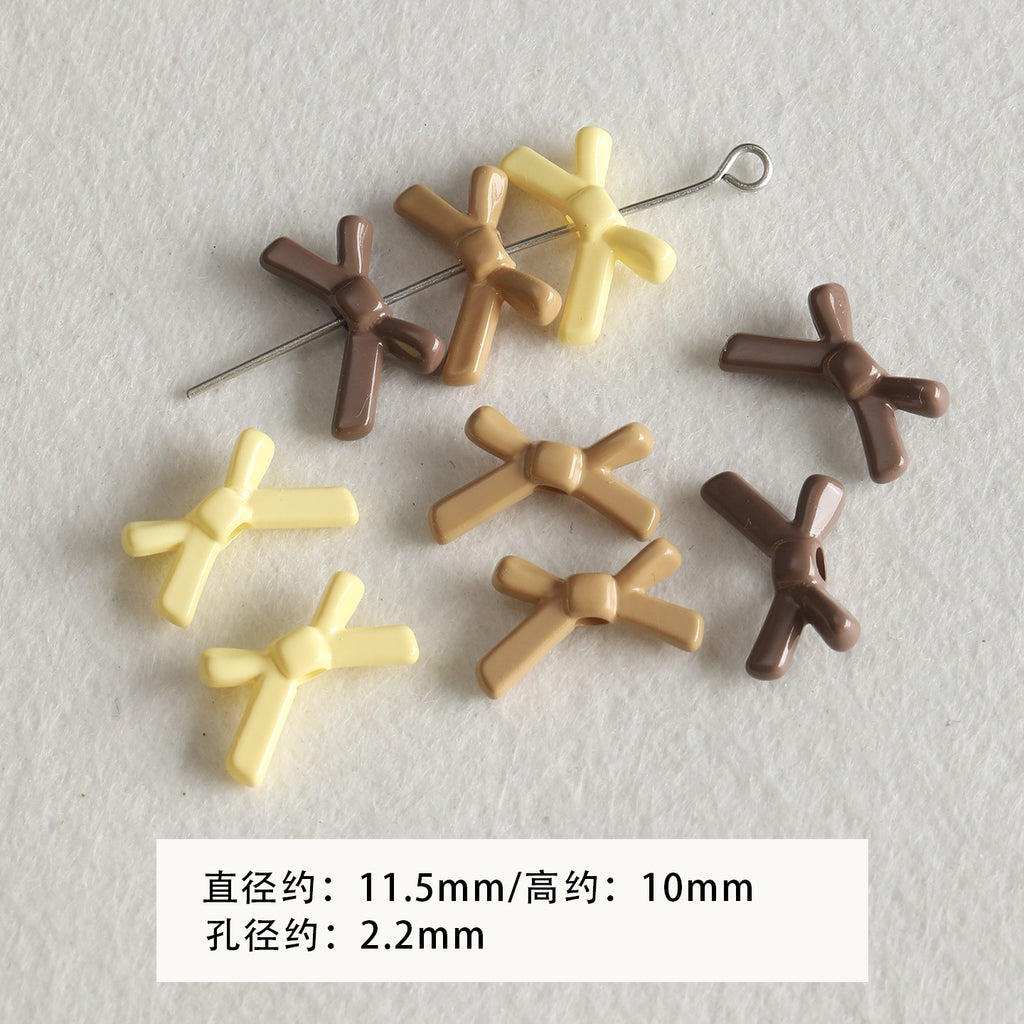 Baking paint curry color series square beads acrylic loose beads mobile phone chain key chain beads diy accessories material