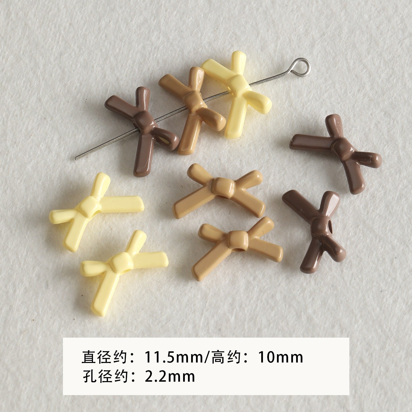 Baking paint curry color series square beads acrylic loose beads mobile phone chain key chain beads diy accessories material