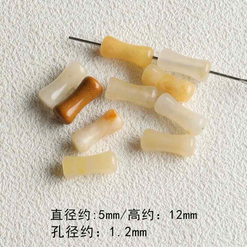 All-match natural stone round tube bead diy accessories material