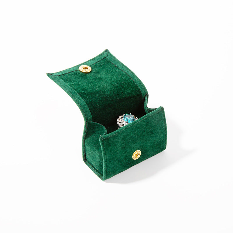 Portable Mini Velvet Ring Box Creative Jewelry Box Earrings Necklace Jewelry Box Hand Accessories Storage Box Velvet Bag