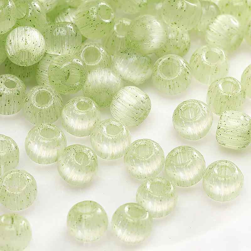Green Style Glass Glazed Rice Beads DIY Handmade Accessories