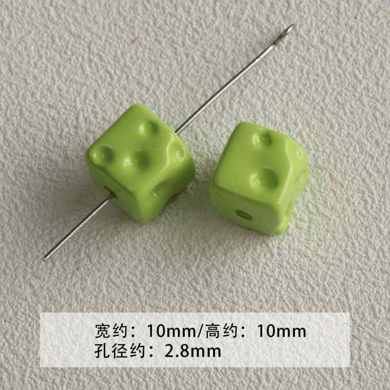 Black and green acrylic paint beaded diy accessories material