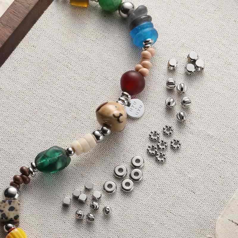 Color-preserving spacer round beads beaded diy accessories material loose beads bracelet necklace beads