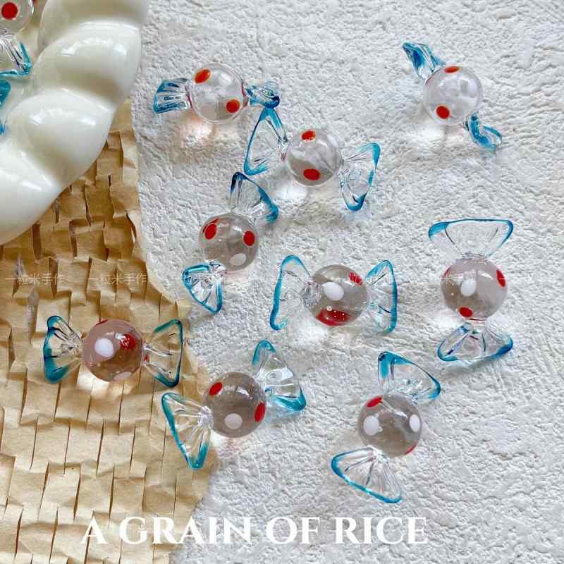 [give a candy] glass wave candy beads loose beads bracelet necklace earrings material