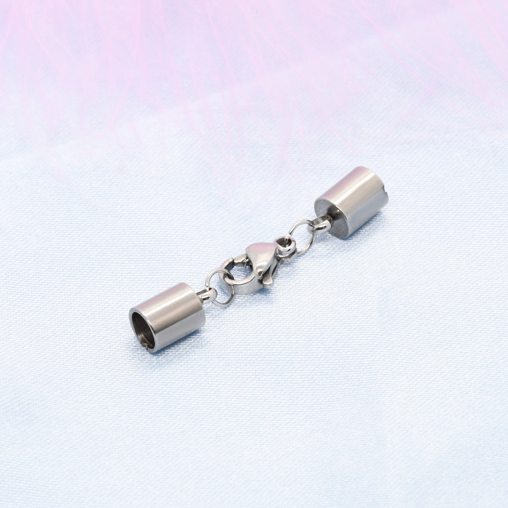 Wholesale stainless steel multi-size double-headed leather rope buckle bucket bracelet necklace leather rope buckle accessories DIY rope head