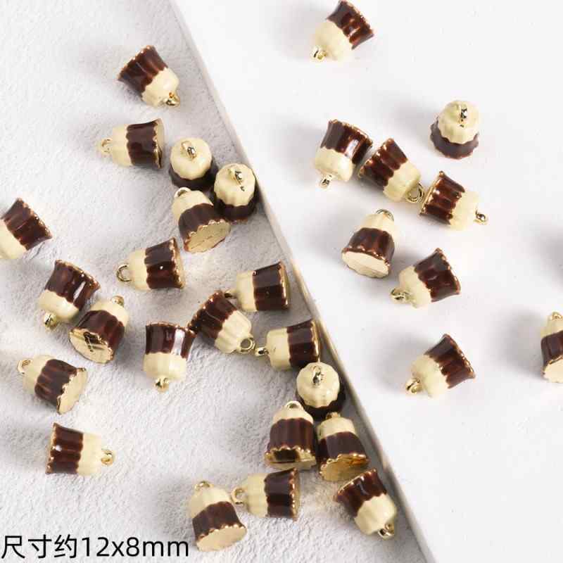 Luci Coffee Hornbag Alloy Oil Drop Pendant DIY Beaded  Material