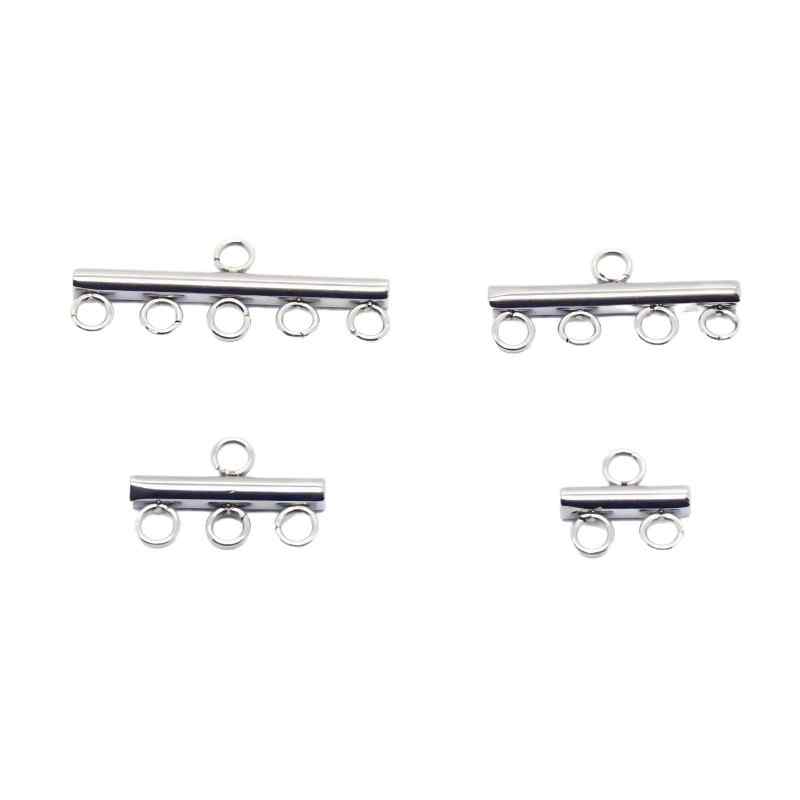 Factory Direct Sales Cross-Border Supply Stainless Steel DIY Porous Luggage Accessories Earrings Pendants Tassel Jewelry Accessories 