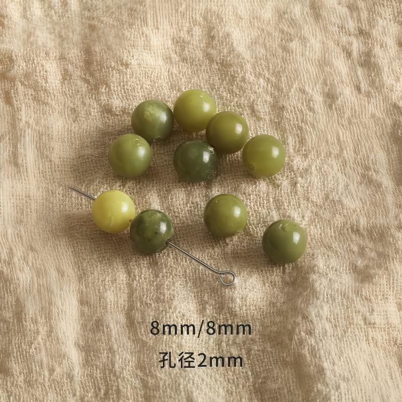 Vintage natural Crystal Jade loose beads round beads beads spacer beads diy accessories material package bracelet necklace earrings