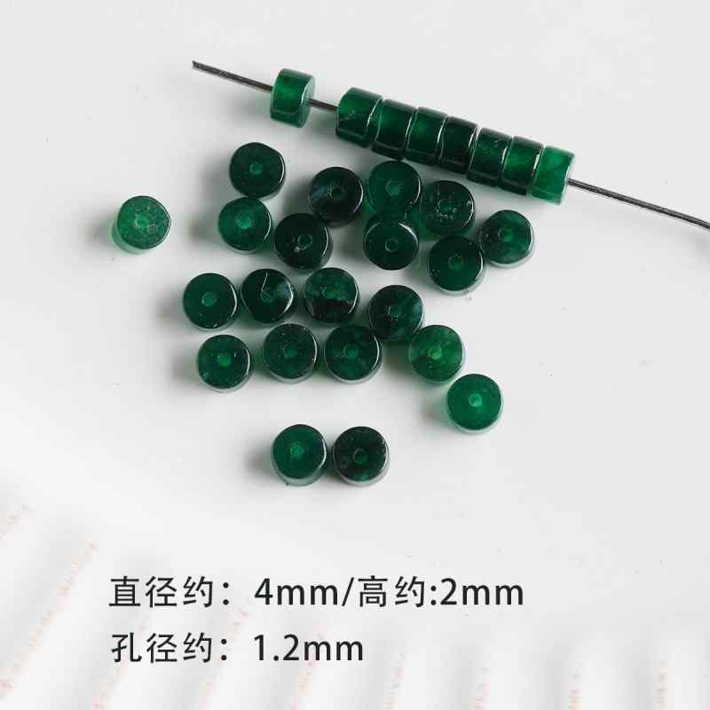 Natural Stone Scattered Beads Green Dot Spacer Beaded DIY Material
