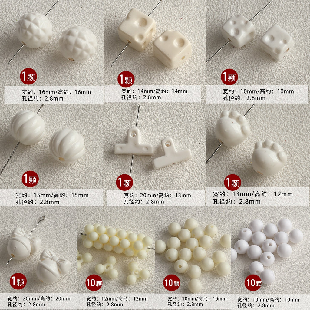 [Bihai] acrylic paint cheese star cone beaded mobile phone chain loose beads diy accessories material beads