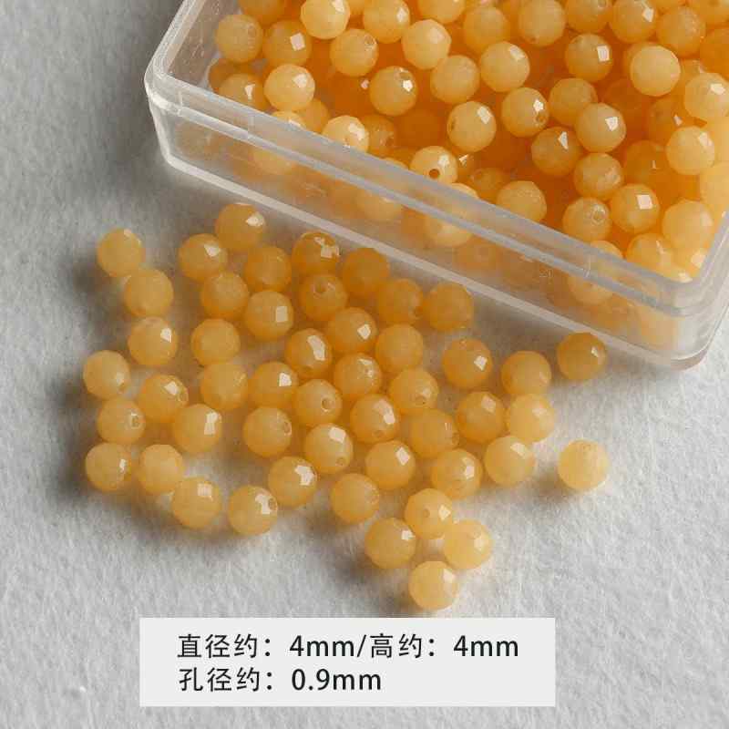 4mm Round Cut Stone Loose Beads DIY Accessories Material