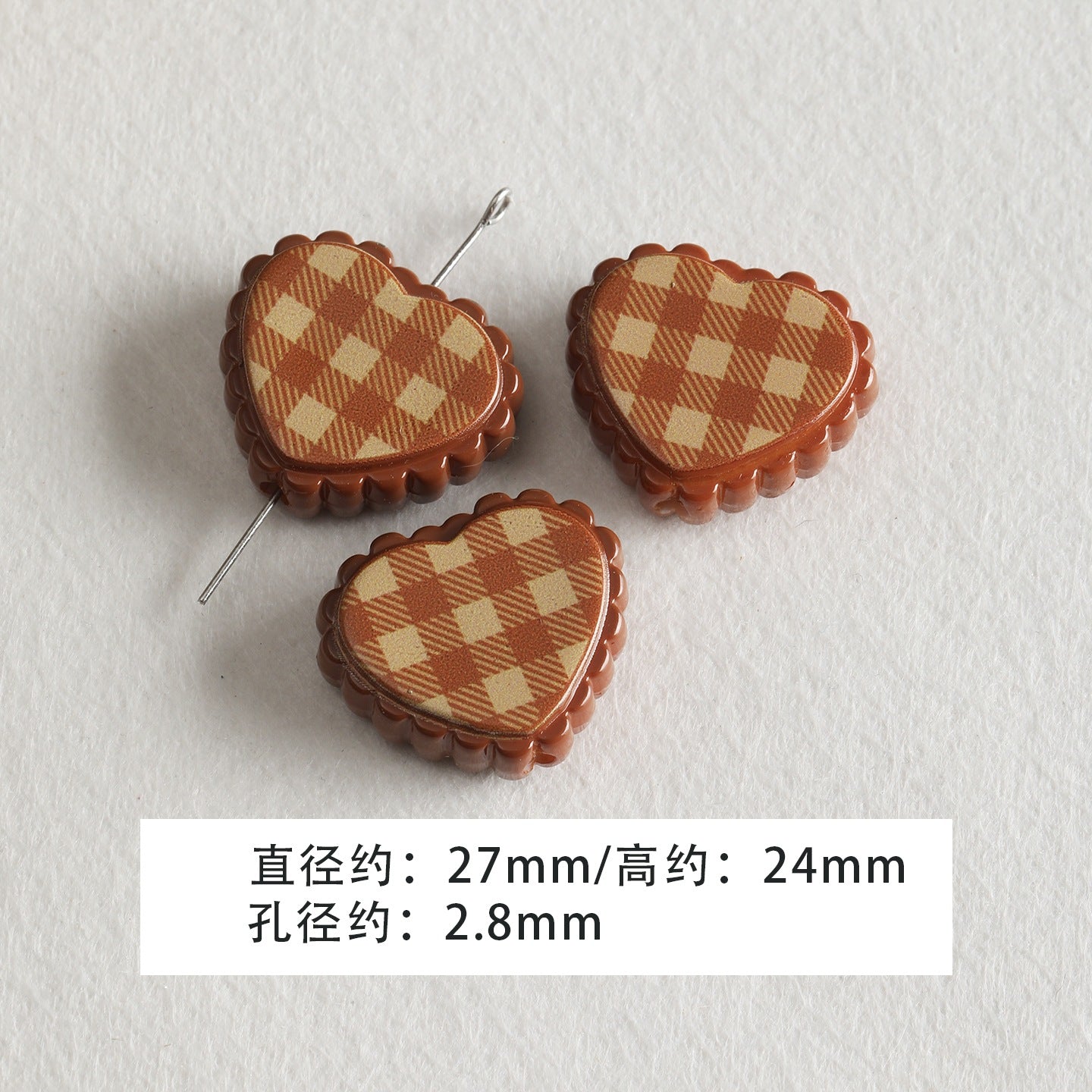 Baking paint curry color series square beads acrylic loose beads mobile phone chain key chain beads diy accessories material