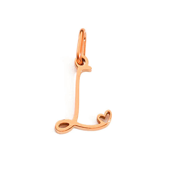 European and American Cross-border DIY26 Letter Pendant Jewelry Accessories Titanium Steel Mirror Polished Vacuum Plated Love English Letter