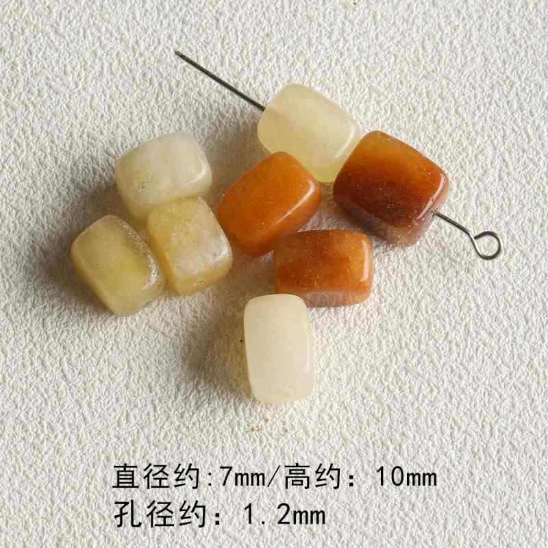 All-match natural stone round tube bead diy accessories material