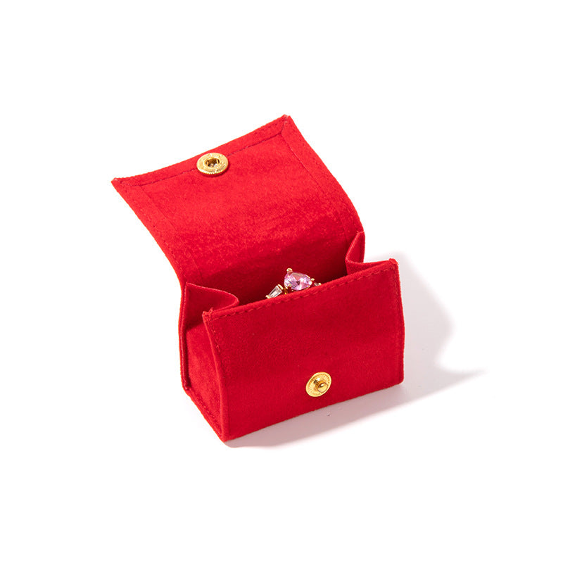 Portable Mini Velvet Ring Box Creative Jewelry Box Earrings Necklace Jewelry Box Hand Accessories Storage Box Velvet Bag