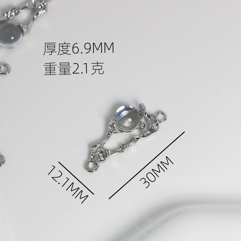 alloy transparent pin double hanging star DIY pendant accessories