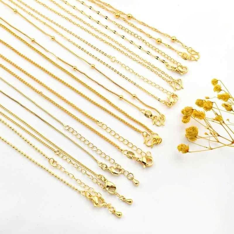 45+5cm Copper Plated Color Retention O Chain DIY Jewelry Accessories