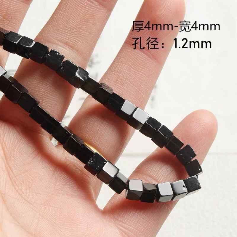 Niche natural stone tiger eye black agate abacus diy material