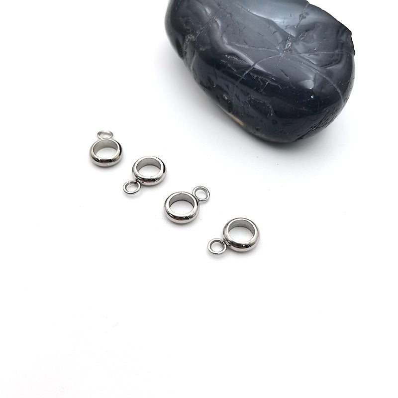 in stock stainless steel curved ring welding small round spacer spacer beads beads beads rope beads loose beads diy jewelry accessories