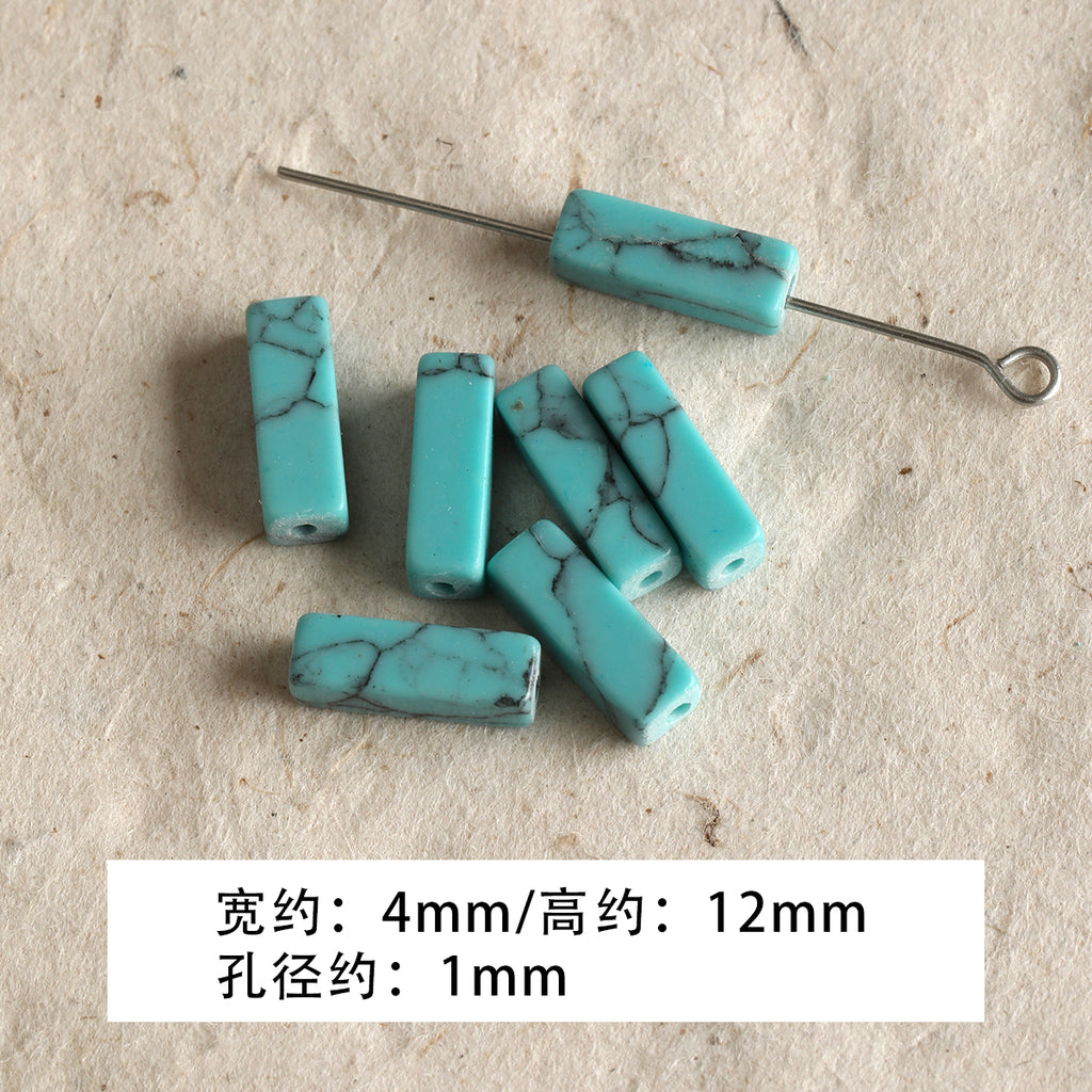 Natural Turquoise Round Beads Spacer Abacus Loose Beads Braided Bracelet Necklace Earrings DIY Accessories Material Beads