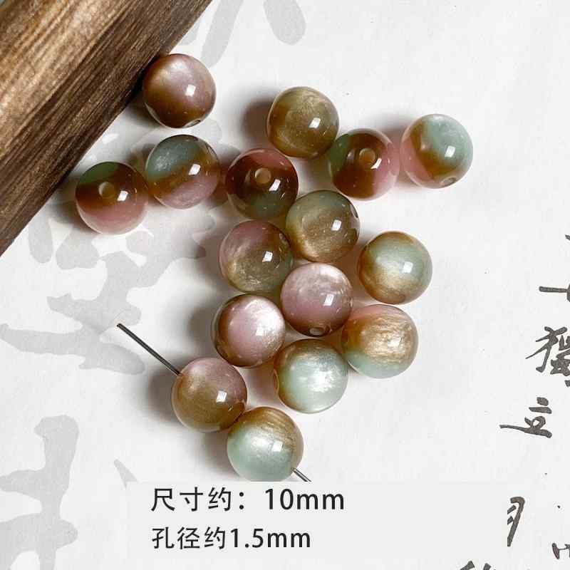 [Sunset] cat's eye stone round bead diy accessories material