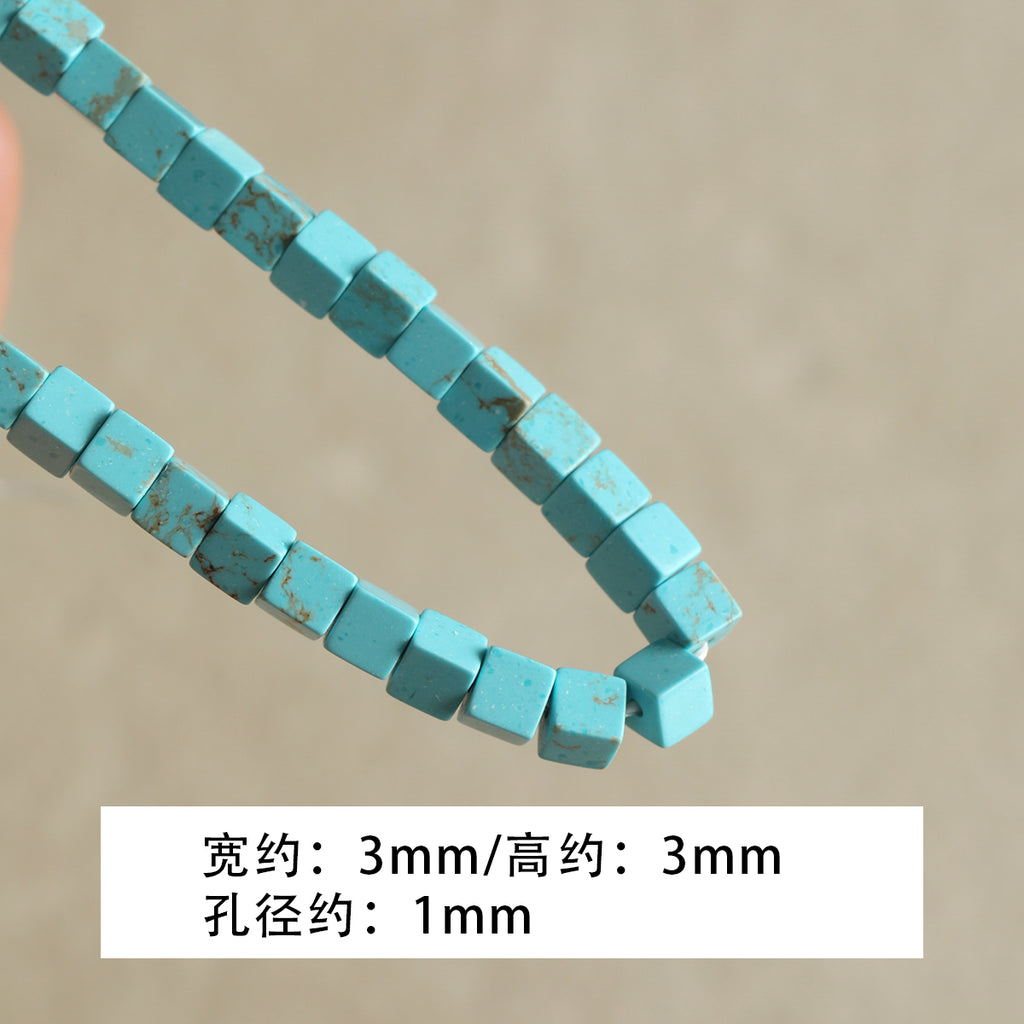 Natural Turquoise Round Beads Spacer Abacus Loose Beads Braided Bracelet Necklace Earrings DIY Accessories Material Beads