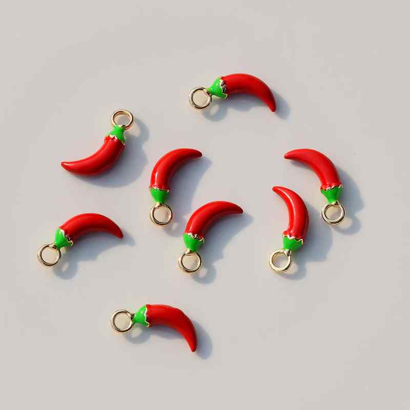 Alloy Oil Drop Stereo Pepper Pendant DIY Handmade Jewelry Accessories