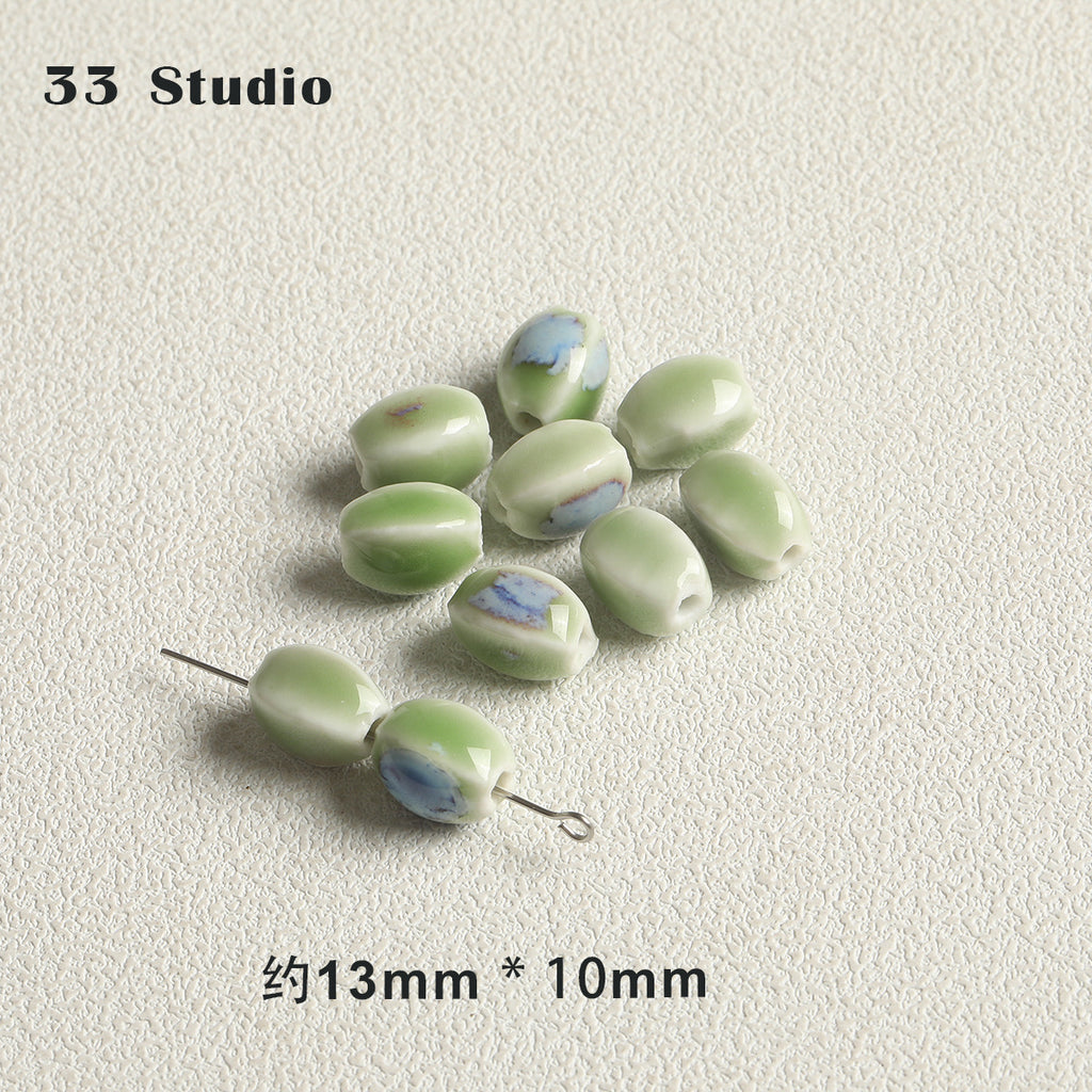 New Chinese style vintage ceramic beads rice beads water drop diy accessories material package bracelet necklace mobile phone chain beaded loose beads