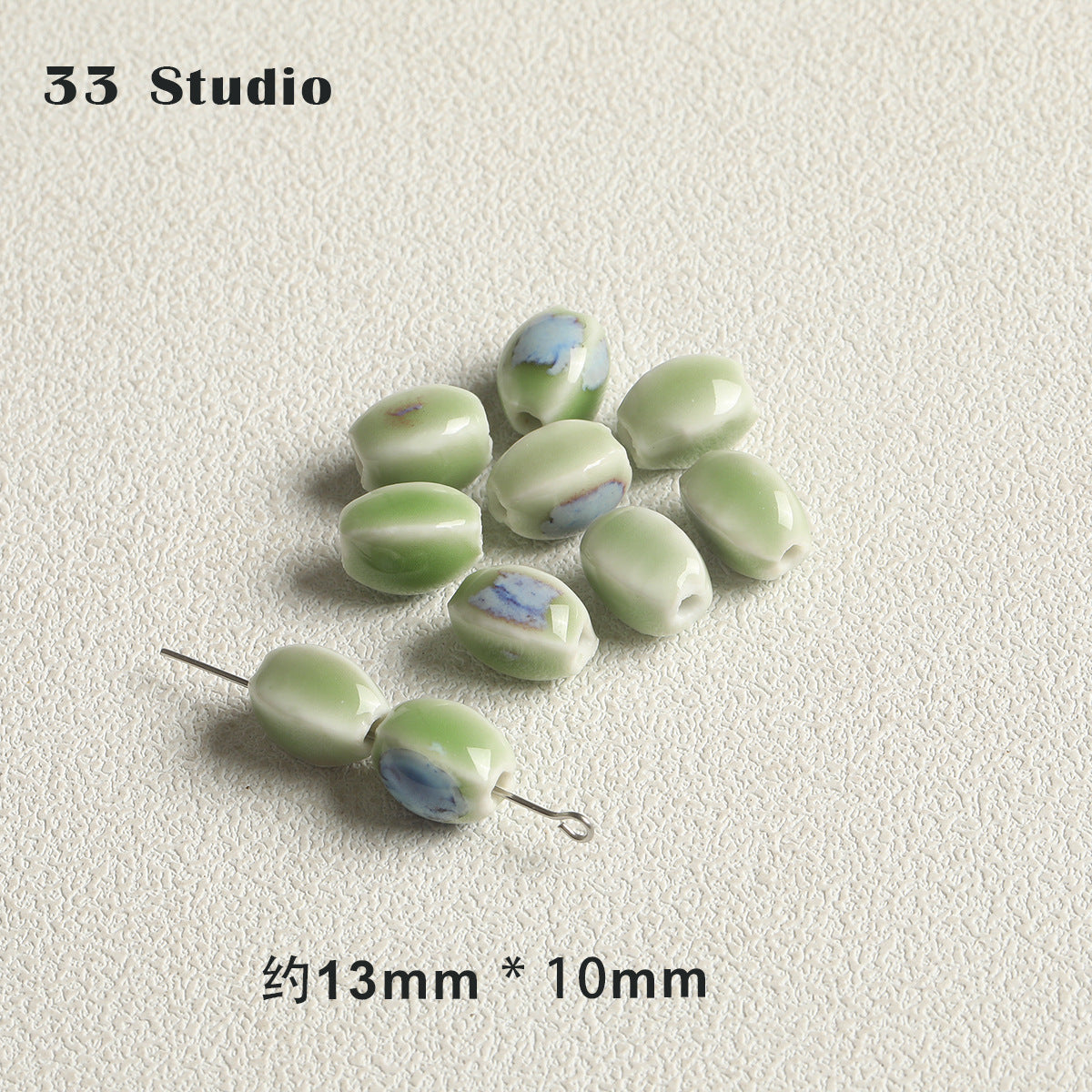 New Chinese style vintage ceramic beads rice beads water drop diy accessories material package bracelet necklace mobile phone chain beaded loose beads