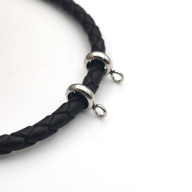 in stock stainless steel curved ring welding small round spacer spacer beads beads beads rope beads loose beads diy jewelry accessories