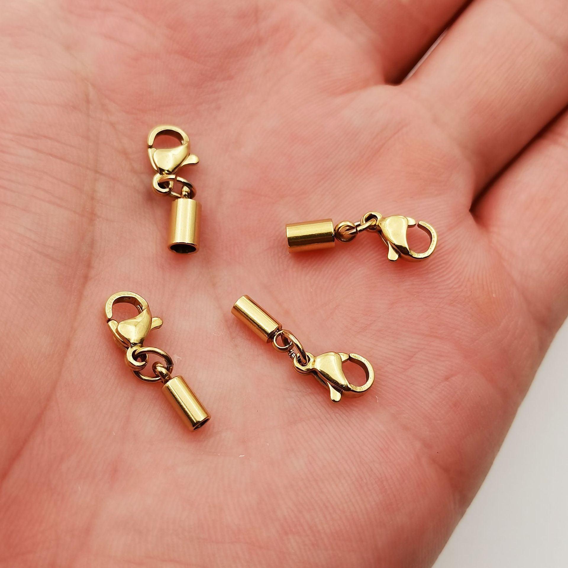 Stainless steel lobster clasp single head bucket red rope connection buckle necklace bracelet jewelry buckle diy jewelry accessories wholesale