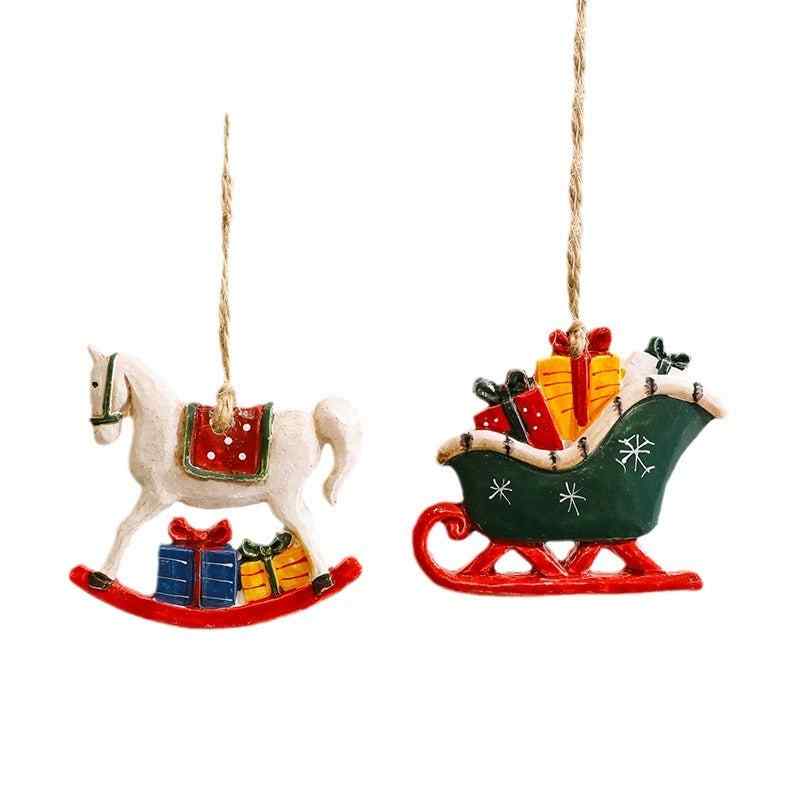 Christmas Decorations Ins Elk Pendants Tree Ornaments Cartoon Accessories Supplies