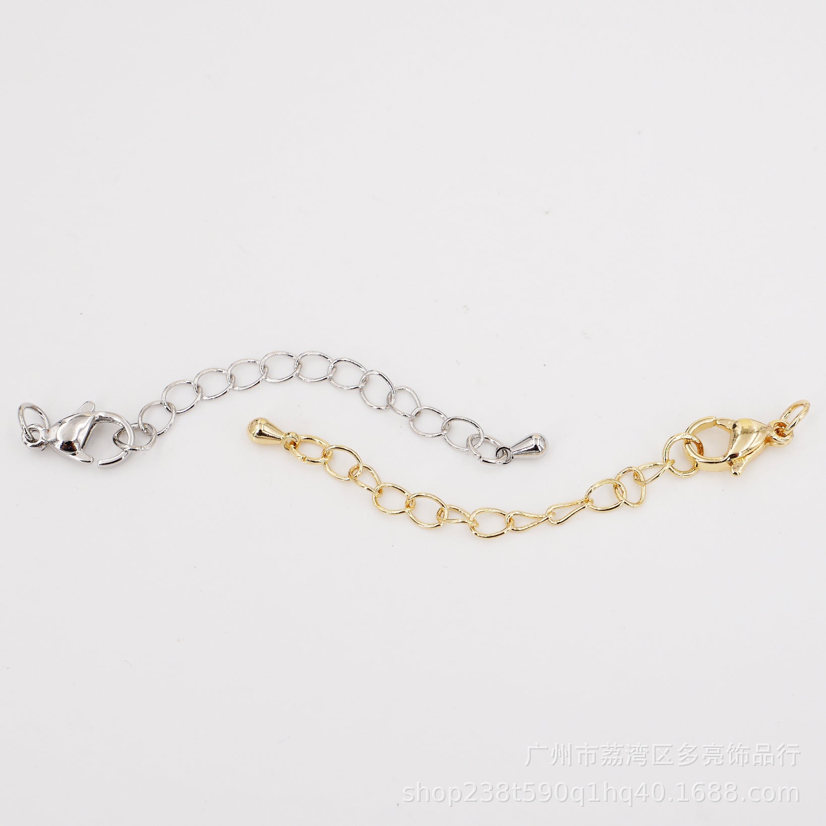 Color retaining lobster clasp extended chain tail chain stainless steel bracelet necklace handmade creative diy jewelry accessories bag wholesale