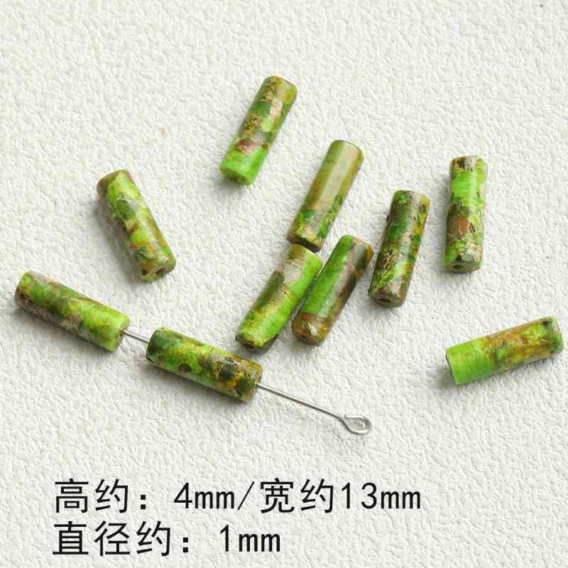 natural imperial pine spacer round tube loose beads diy material
