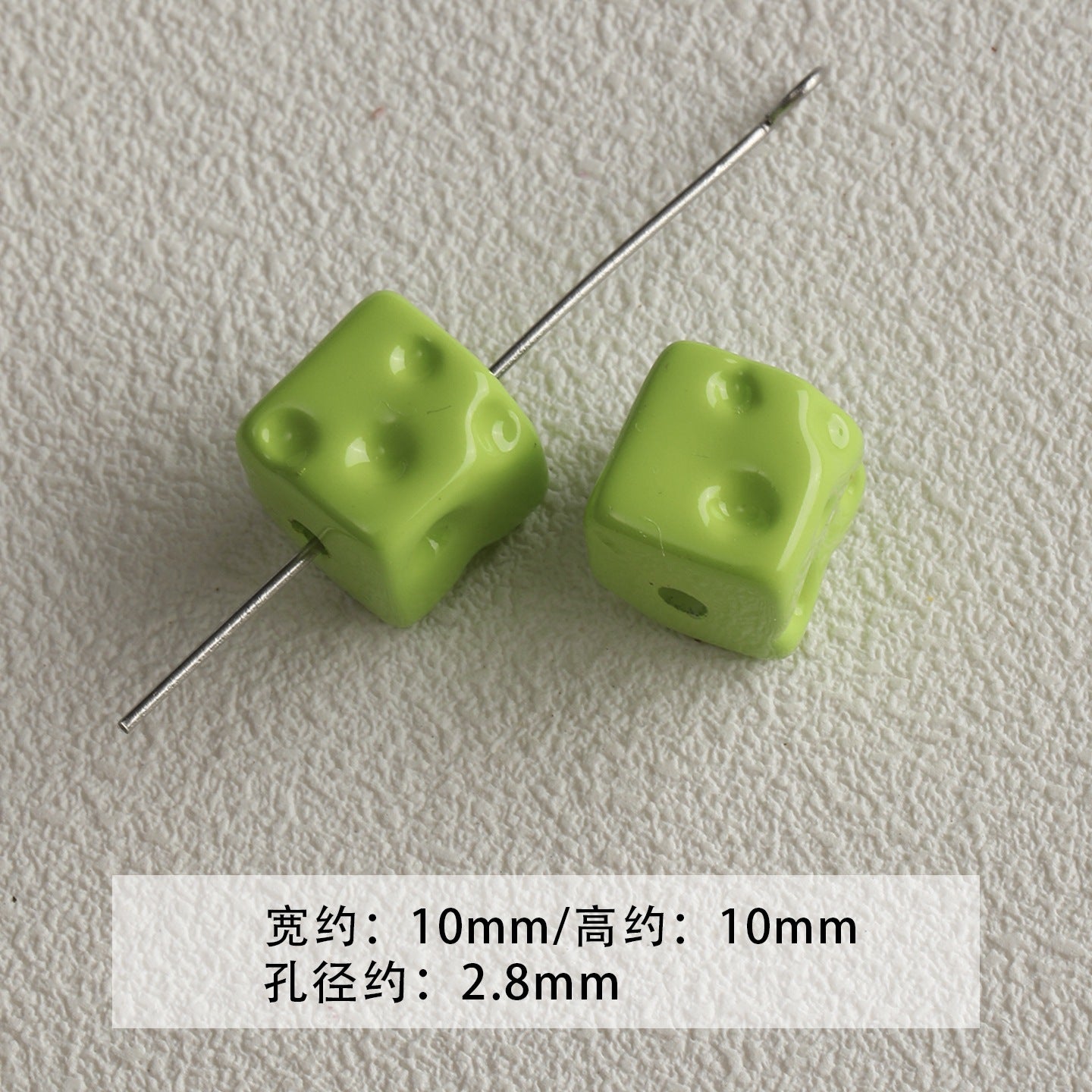 Black and green acrylic paint cheese cone star beaded mobile phone chain loose beads diy accessories material beads