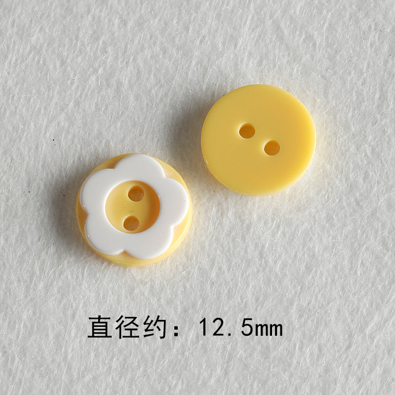 Resin color all-match niche buttons loose beads bracelet necklace mobile phone chain beads diy accessories material beads