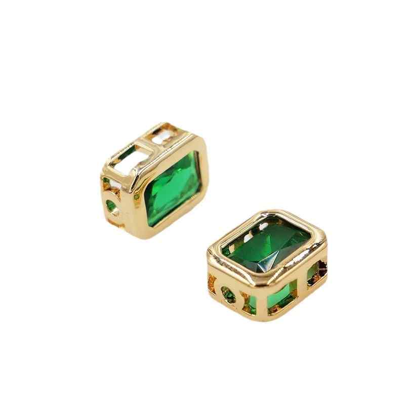 jewelry accessories beaded spacer inlaid zircon chain DIY pendant