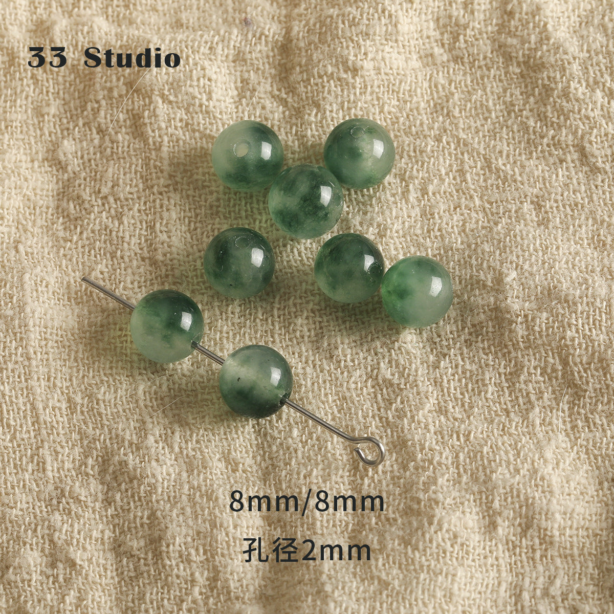 Vintage natural Crystal Jade loose beads round beads beads spacer beads diy accessories material package bracelet necklace earrings