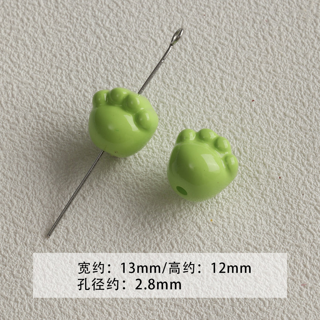 Black and green acrylic paint cheese cone star beaded mobile phone chain loose beads diy accessories material beads